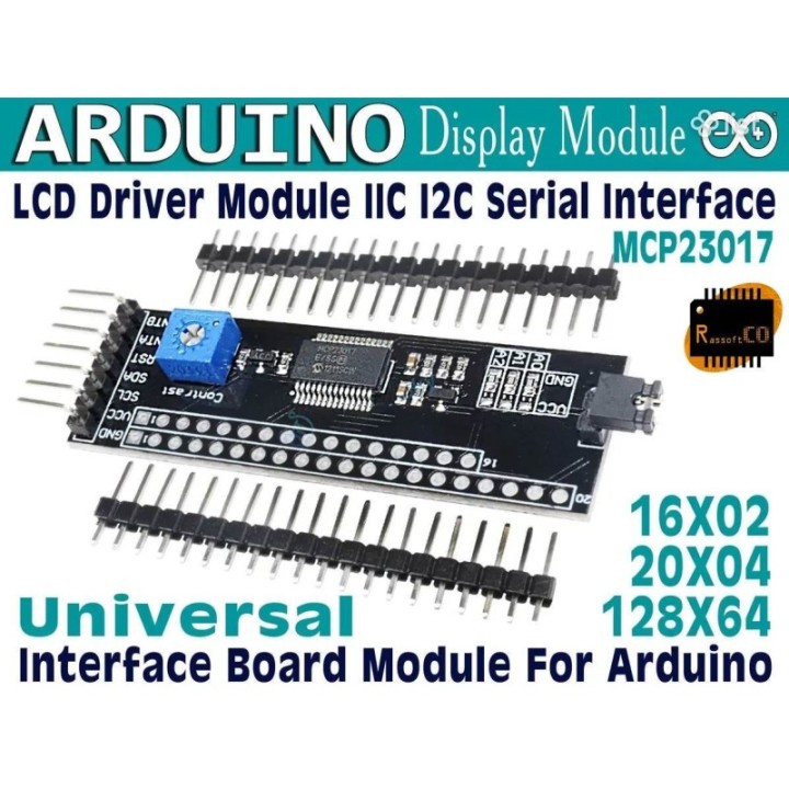 MCP23017 5V Expander 1602 2004 12864 LCD Driver Module For Arduino I2C IIC Serial Interface Adapter (Arduino)