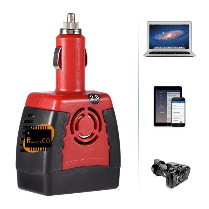 150W Power Inverter,DC 12V to 220V AC Car Inverter with USB Charging Ports Adapter Converter