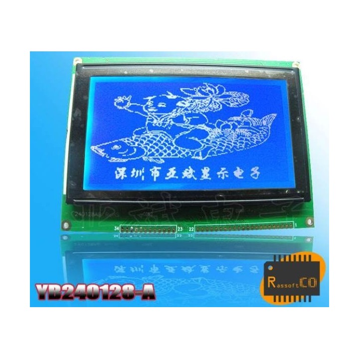 240x128 graphic LCD display module T6963 Parallel port