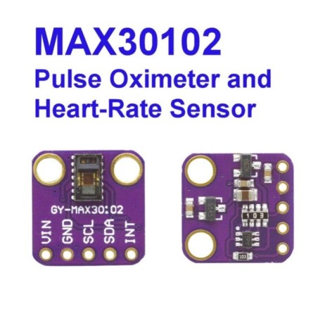 Heart rate and oxygen content sensor MAX30102