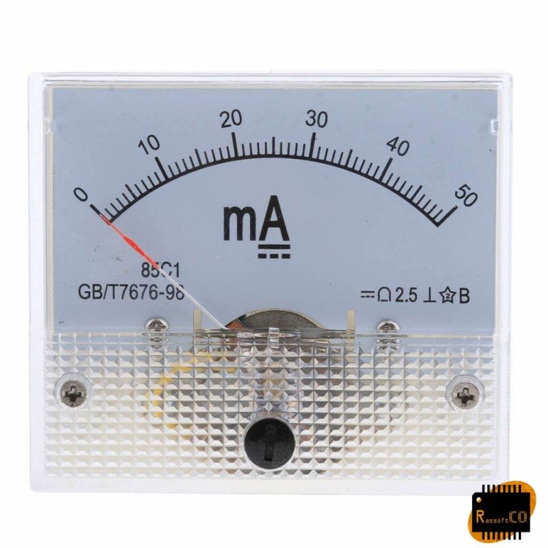 Milliampere Meter DC 0-50mA Analog Amp Meter Ammeter Current Panel New 50mA