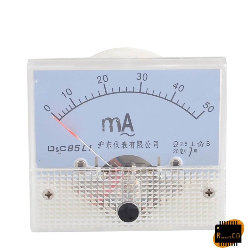 Analog AC 0-50MA Scale Range Milliamp Panel Mete