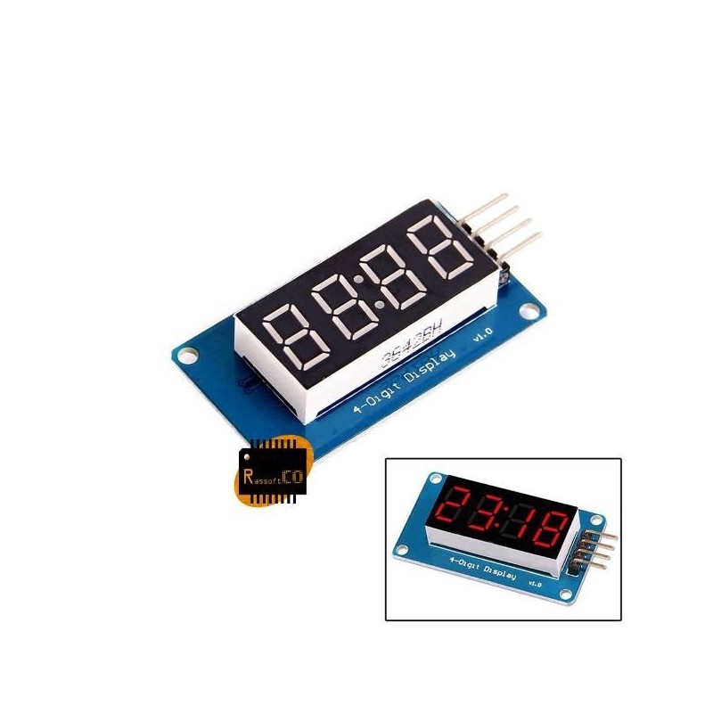 TM1637 Based 4-Digit 7-Segment Module-LED CLOCK DISPLAY