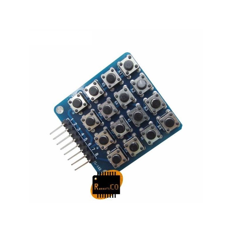 4x4 Tac switch Keypad MCU Accessory Board Matrix Keyboard 16 Key Buttons