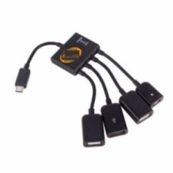 4Ports Micro USB Data Sync Power Charging OTG Hub Adapter Cable