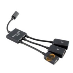3Ports Micro USB Data Sync Power Charging OTG Hub Adapter Cable