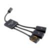 3Ports Micro USB Data Sync Power Charging OTG Hub Adapter Cable