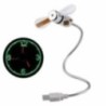 Mini Portable Flexible Gooseneck LED Time Display Desktop USB Cooling Fan