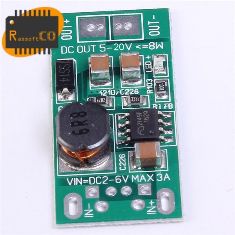 DC 2-6.5V To 12V 8W Step-Up Boost Power Module Voltage Converter
