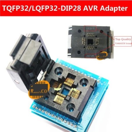 TQFP32 QFP32 / LQFP32 TO DIP28 adapter socket ATMEL
