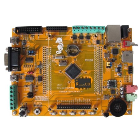 STM32F107VCT6 Development board ( includes USB OTG,Ethernet,10 timer,2 CANs,2 ADCs,256KB Flash,6KB RAM)