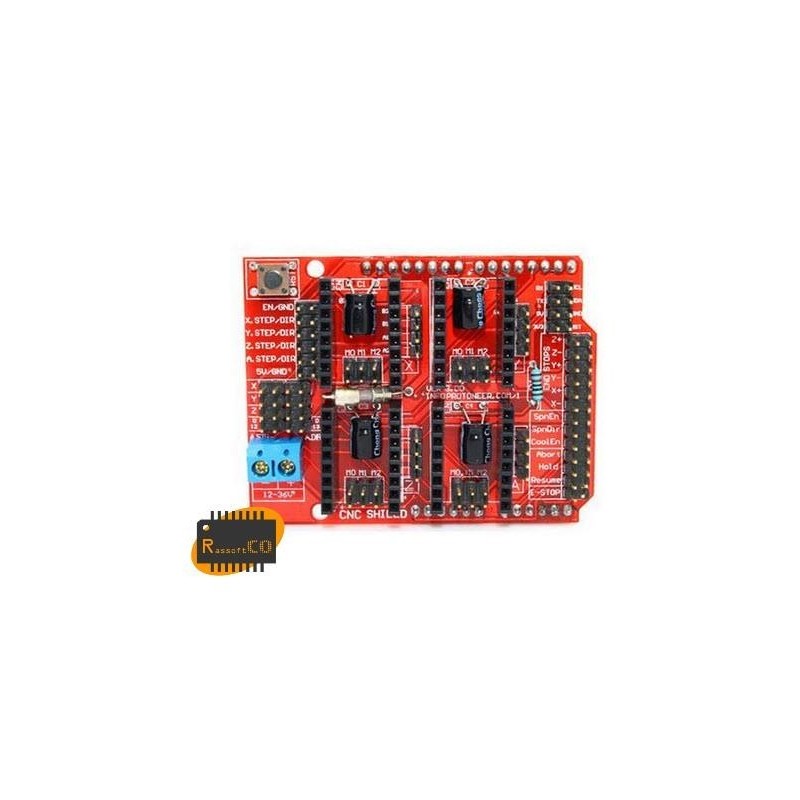 CNC shield v3 engraving machine / 3D Printer / + 4pcs A4988 driver expansion board for Arduino